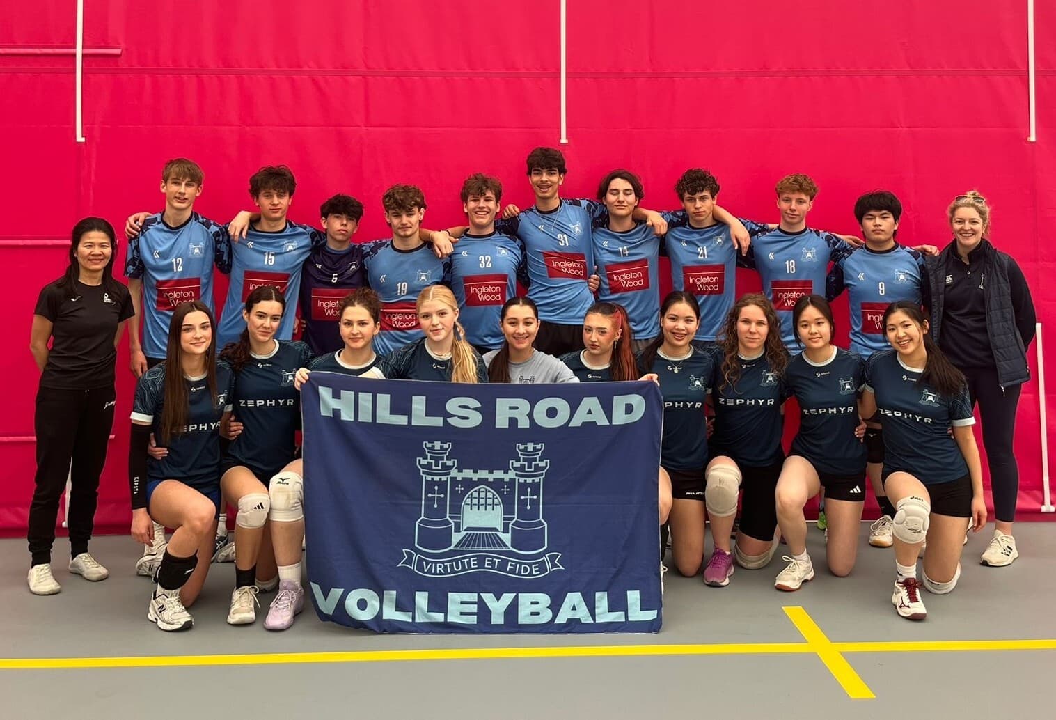 Volleyball teams men and womens Hills students at nationals aoc 2026