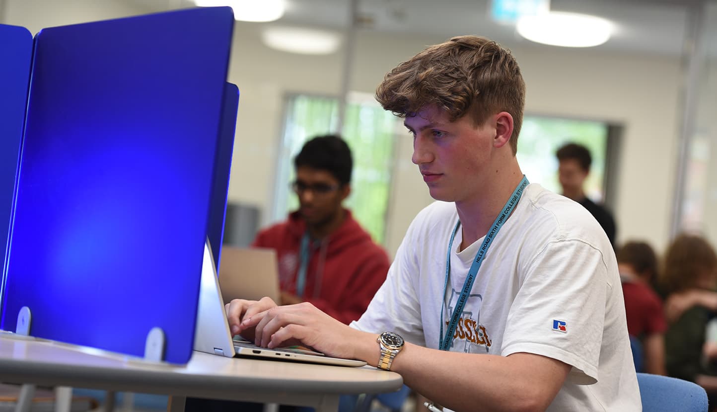 Student working in the zone