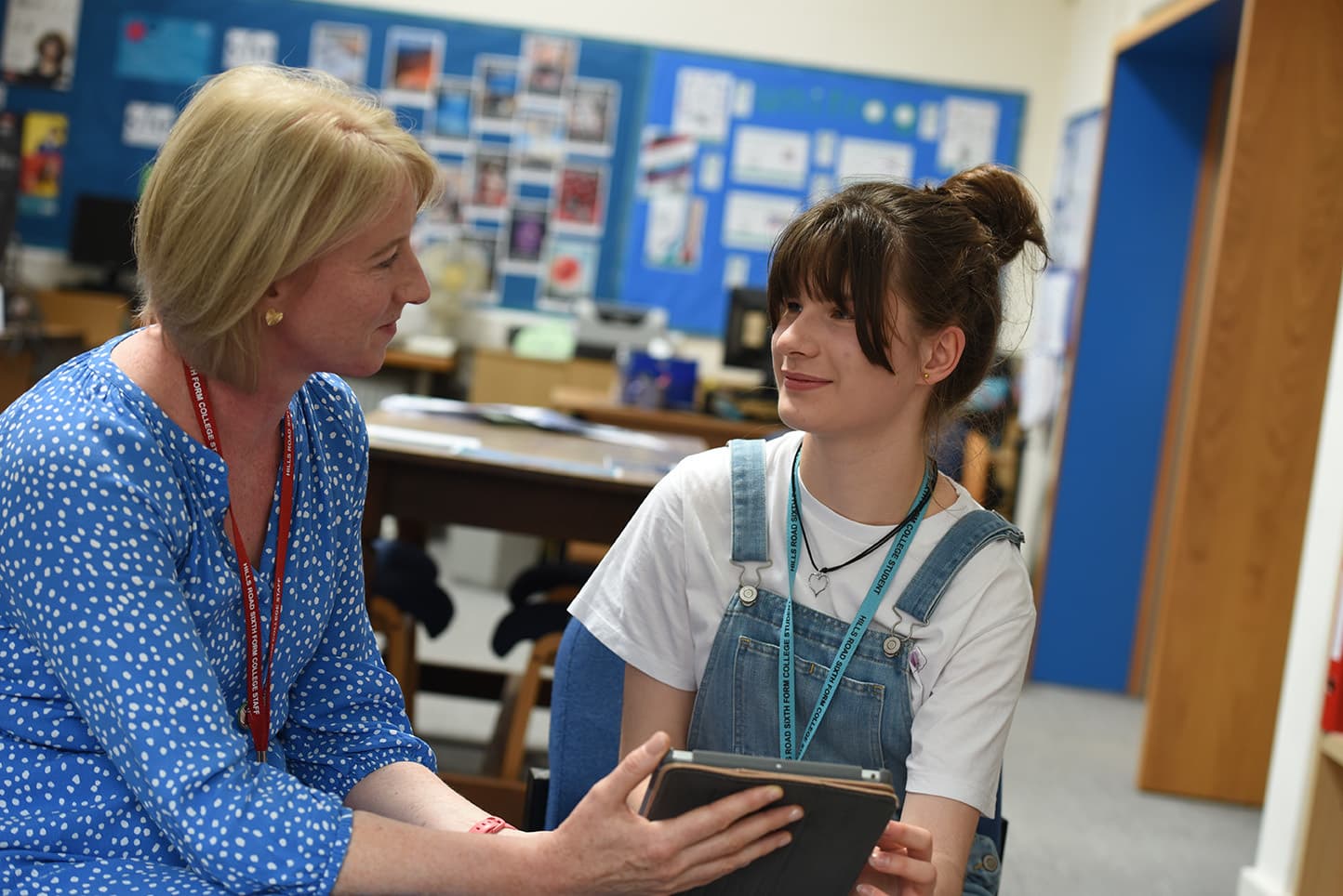 tutor and student with tablet