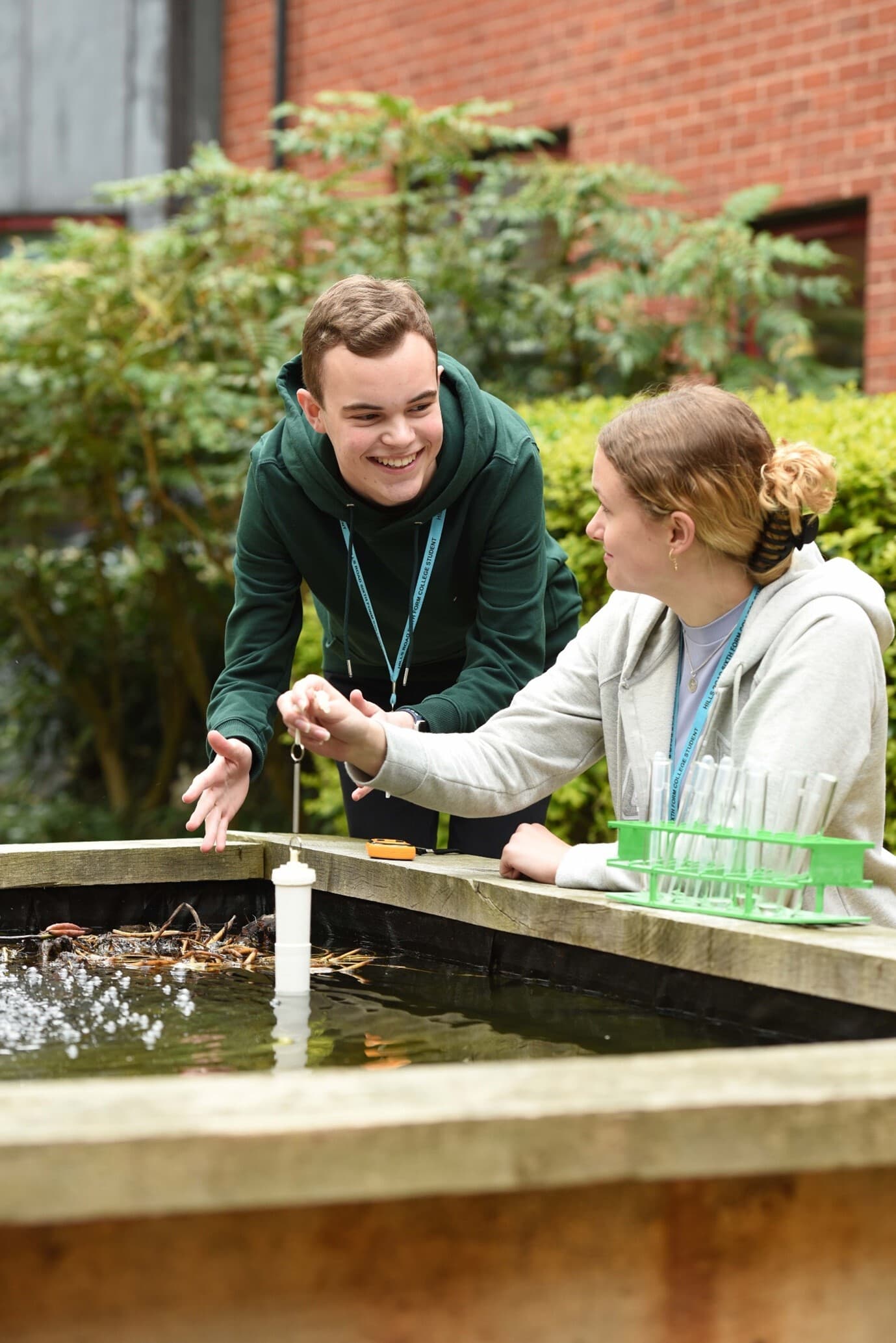 Students in the garden