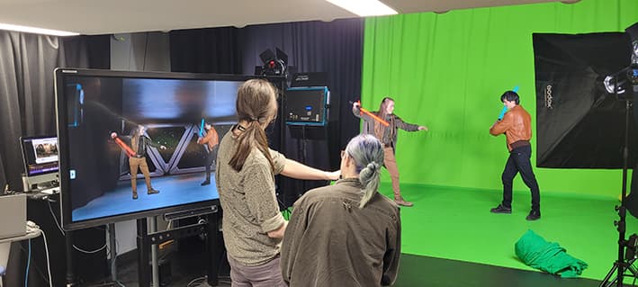 Students working on a project